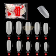 Full Cover Round Nail Tips Natural 500 Tips Nail Tips