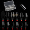 Full Cover Squoval Nail Tips Clear 240 Tips Box Box No.7 Nail Tips
