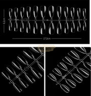 Full Cover Tear Drop Nail Tips Clear 240 Tips Box No.5 Nail Tips