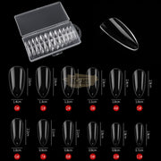 Full Cover Tear Drop Nail Tips Clear 240 Tips Box No.5 Nail Tips