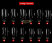 Full Cover Tear Drop Nail Tips Clear 240 Tips Box No.5 Nail Tips