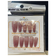 GCOCL SG011-33 Hand-Made Press On Nails M Press On Nails