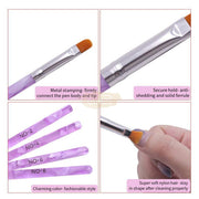 Gel Brush Set - 7 pieces Gel Brush