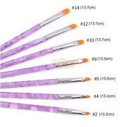 Gel Brush Set - 7 pieces Gel Brush