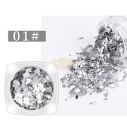 Glass Fragment Style Nail Sequins - Available in 18 designs 1 Nail Sequins