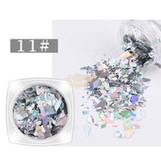 Glass Fragment Style Nail Sequins - Available in 18 designs 11 Nail Sequins