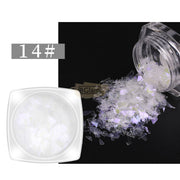 Glass Fragment Style Nail Sequins - Available in 18 designs 14 Nail Sequins