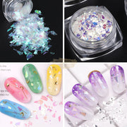 Glass Fragment Style Nail Sequins - Available in 18 designs Nail Sequins