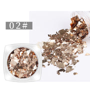 Glass Fragment Style Nail Sequins - Available in 18 designs 2 Nail Sequins