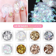 Glass Fragment Style Nail Sequins - Available in 18 designs Nail Sequins