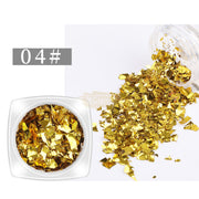 Glass Fragment Style Nail Sequins - Available in 18 designs 4 Nail Sequins