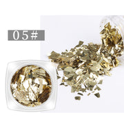 Glass Fragment Style Nail Sequins - Available in 18 designs 5 Nail Sequins