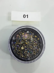 Glass Nail Rhinestone Diamond Crystal Stones - Available in 7 Colors A-01 Rhinestones