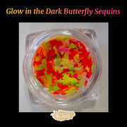 Glow in the Dark Butterfly Sequins - Available in 11 options 1 Nail Art