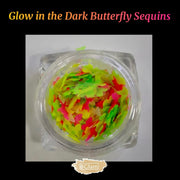 Glow in the Dark Butterfly Sequins - Available in 11 options 10 Nail Art