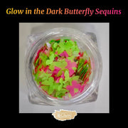 Glow in the Dark Butterfly Sequins - Available in 11 options 2 Nail Art