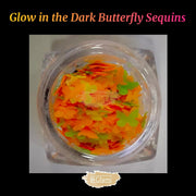 Glow in the Dark Butterfly Sequins - Available in 11 options 3 Nail Art
