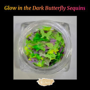 Glow in the Dark Butterfly Sequins - Available in 11 options 4 Nail Art