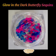 Glow in the Dark Butterfly Sequins - Available in 11 options 5 Nail Art