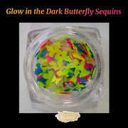 Glow in the Dark Butterfly Sequins - Available in 11 options 6 Nail Art