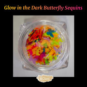 Glow in the Dark Butterfly Sequins - Available in 11 options 11 Nail Art