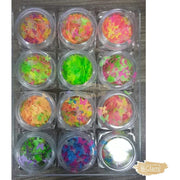 Glow in the Dark Butterfly Sequins - Available in 11 options Set (12 pots where two pots would have the same design)