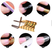 Gold Metal Reusable Extension Guide C Curve Shape 5 pieces Nail Art Tool
