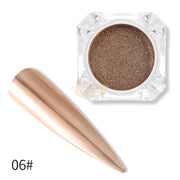 Golden Series Mirror Nail Powder with applicator - Available in 6 colors 6 Nail Powder