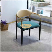 Green Contemporary Arm Chair with Gold Accent Chairs