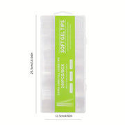 Soft Gel Tips | Full Cover | Extra Long | 240 Tips Green Box