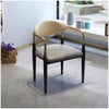 Grey Contemporary Arm Chair with Gold Accent Chairs