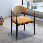 Grey Contemporary Arm Chair with Gold Accent Chairs