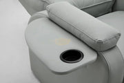 Grey Electric Spa Recliner Chair with Pull-Out Foot Tub Manicure Trays & USB Ports Pedicure Chair
