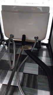 Grey Electric Spa Recliner Chair with Pull-Out Foot Tub Manicure Trays & USB Ports Pedicure Chair