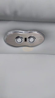 Grey Electric Spa Recliner Chair with Pull-Out Foot Tub Manicure Trays & USB Ports Pedicure Chair