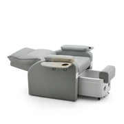 Grey Electric Spa Recliner Chair with Pull-Out Foot Tub Manicure Trays & USB Ports Pedicure Chair