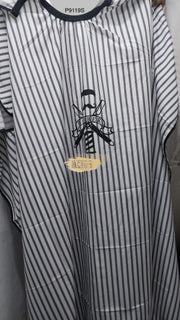 Hair Salon Cape Black & White Stripe