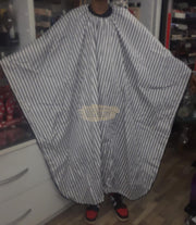Hair Salon Cape Black & White Stripe