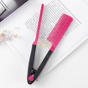 Hair Straightener V-Shaped Hair Comb Pink Hair Comb