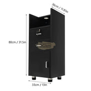 Hair Stylist Station with 2 Hair Dryer Holders | Black (furniture only) Hair Salon Furniture