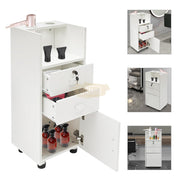 Hair Stylist Station with 2 Hair Dryer Holders | White (furniture only) Hair Salon Furniture