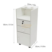 Hair Stylist Station with 2 Hair Dryer Holders | White (furniture only) Hair Salon Furniture