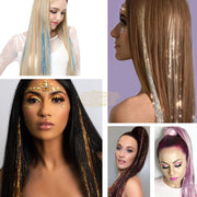 Hair Tinsel | Shiny Fairy Extensions Sparkly Strands 120Cm