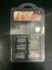 Half Cover French Curve Nail Tips Clear H-063 100 Tips Bag Nail Tips