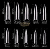 Half Cover Long Stiletto Nail Tips Clear 600 Tips