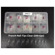 Half Cover Nail Tips No. 10 | Clear | 500 Tips Box Nail Tips