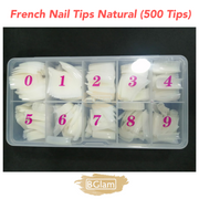 Half Cover Nail Tips No. 11 | Natural | 500 Tips Box Nail Tips