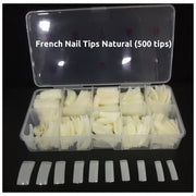 Half Cover Nail Tips No. 11 | Natural | 500 Tips Box Nail Tips