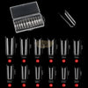 Half Cover Square Nail Tips Clear 240 Tips Box No.6 Nail Tips