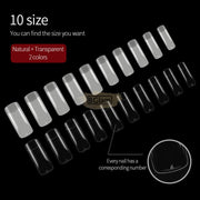 Half Cover Squoval Nail Tips Clear 100 Tips Nail Tips